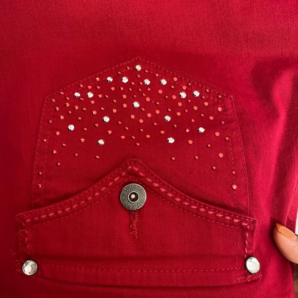 Red size 10 jeans